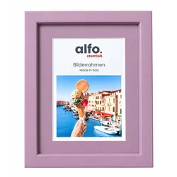 Capri 30x40 cm pflaume mit gleich- farbigem Ppt (20x28cm Aussch) Holzrahmen