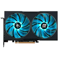 Powercolor RX 7600 Hellhound (8 GB, GDDR6), Grafikkarte, Schwarz