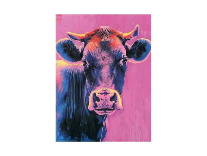 Handgemaltes Bild „Violetta“ 90 x 120 cm Multicolor Crea Collection