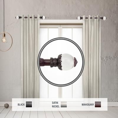 "InStyleDesign Lucid 1"" Side Curtain Rod 12-20 inch long (Set of 2) - 12 to 20 inches"