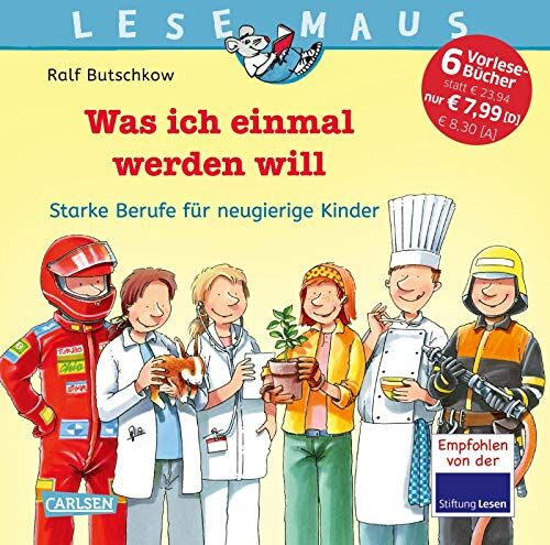 Ralf Butschkow - LESEMAUS Sonderbände: Lesemaus Sammelband: Was ich einmal werden will: Starke Berufe für neugierige Kinder - Preis vom 05.10.2026 03:47:11 h
