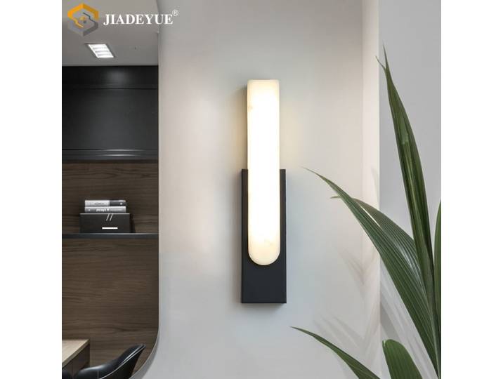 Applique murale longue moderne en marbre avec LED chambre fond mur couloir salon lampe de chevet 110V 220V