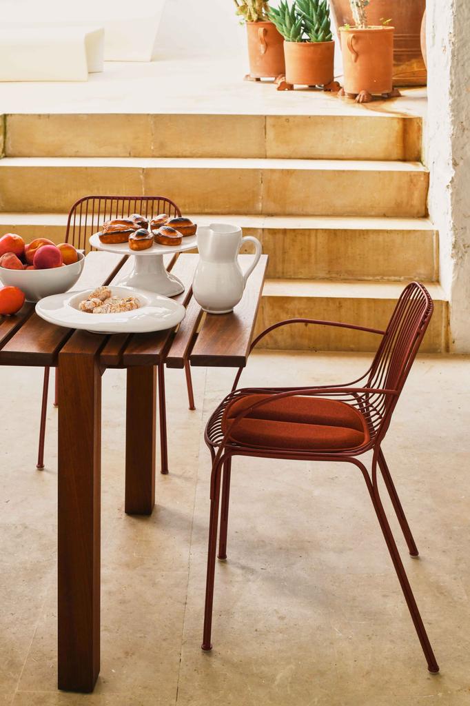 Kartell Hiray Stuhl Sitzkissen (ziegelrot) ziegelrot