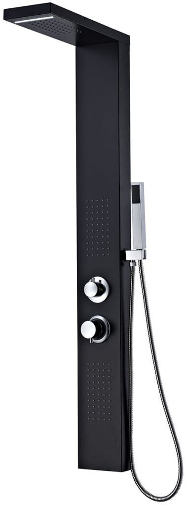 Symple Stuff Shower Tower Panel Black 130cm H