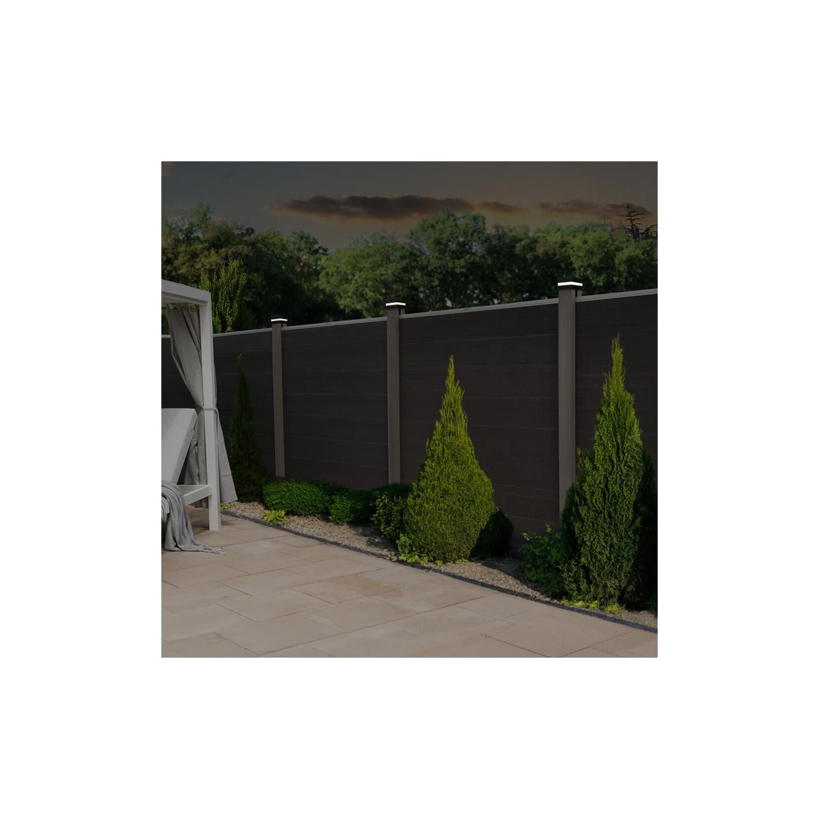 HOME DELUXE Pfostenabdeckung mit Solar LED Beleuchtung CALLUX COVER - 6er Set