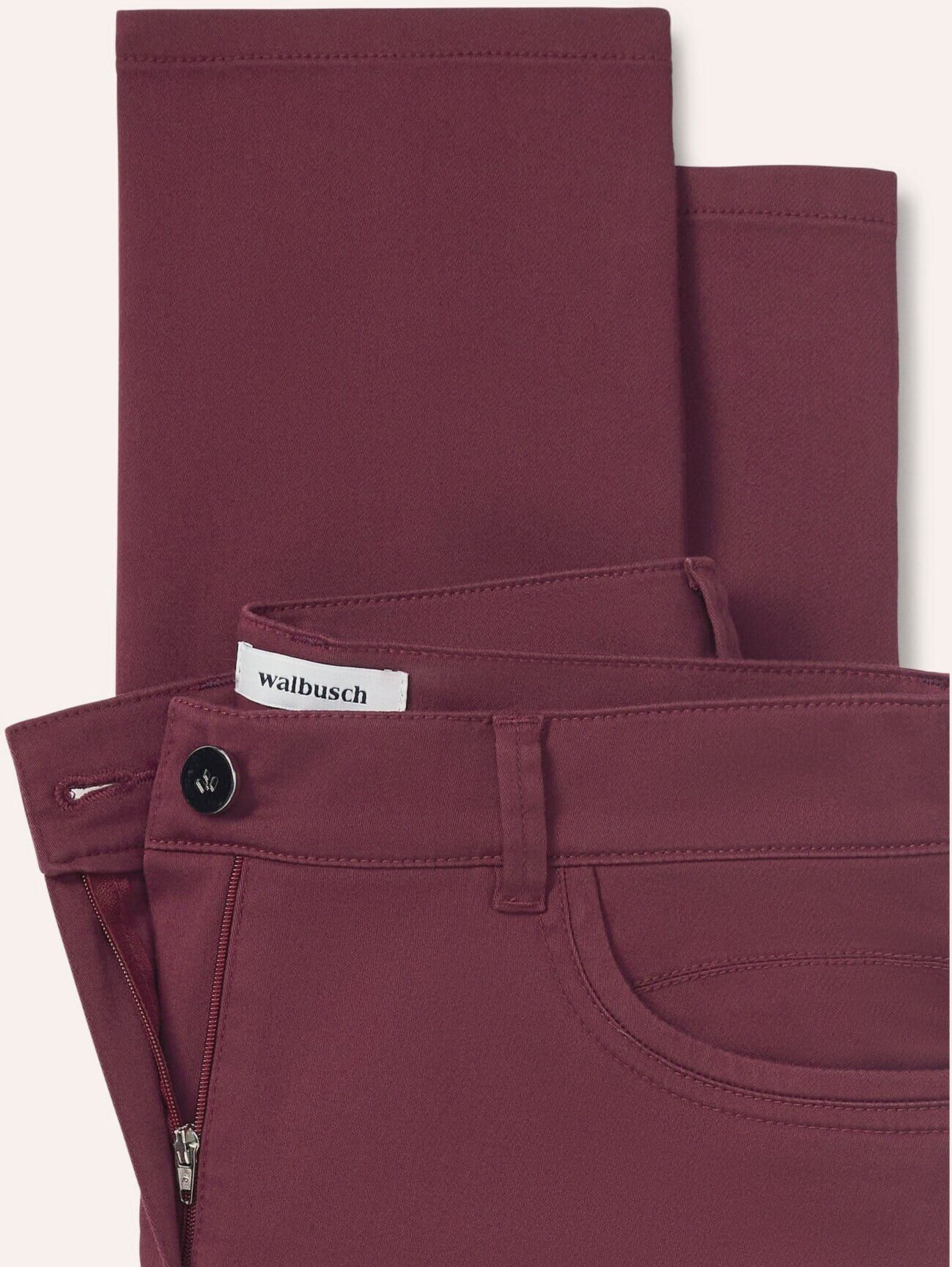 Walbusch Extraglatt Baumwollhose Feminine F, Feminine Fit#normale Größen#Kurzgrößen#Langgrößen, Farbe Rot, 20, bügelfrei atmungsaktiv Damen