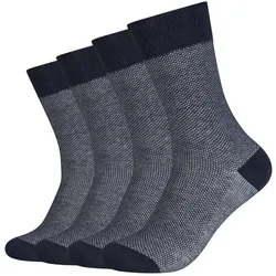 4er Pack camano Soft Mini Design Crew Socken Herren 9801 - anthracite 43-46