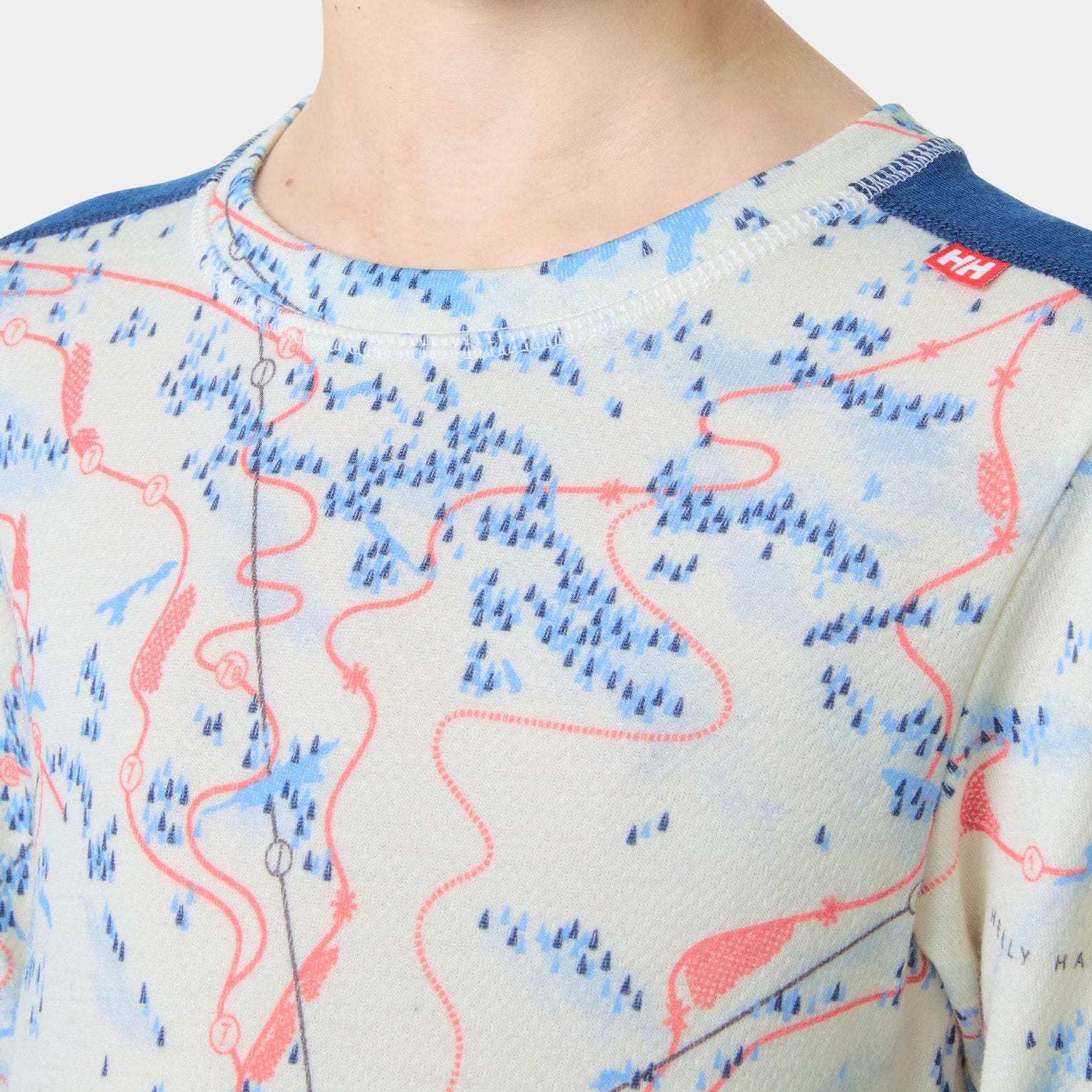 Helly Hansen Juniors' Graphic Lifa® Merino Base Layer Set - Blue - 12