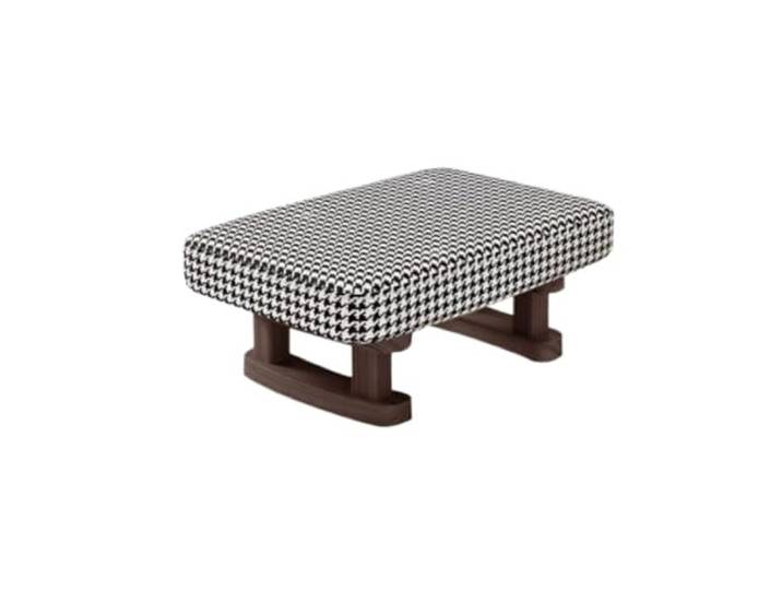 DANNMPX Sitzhocker Wohnzimmer Fußhocker, Rechteckiger Stuhl, Tritthocker, Gepolstert, Heimdekoration, Fußstütze Zusätzliche Sitzplätze(Black)