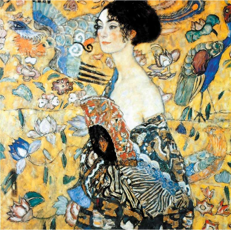 Puzzle 1000 pcs Klimt : Dame à L'éventail - Piatnik
