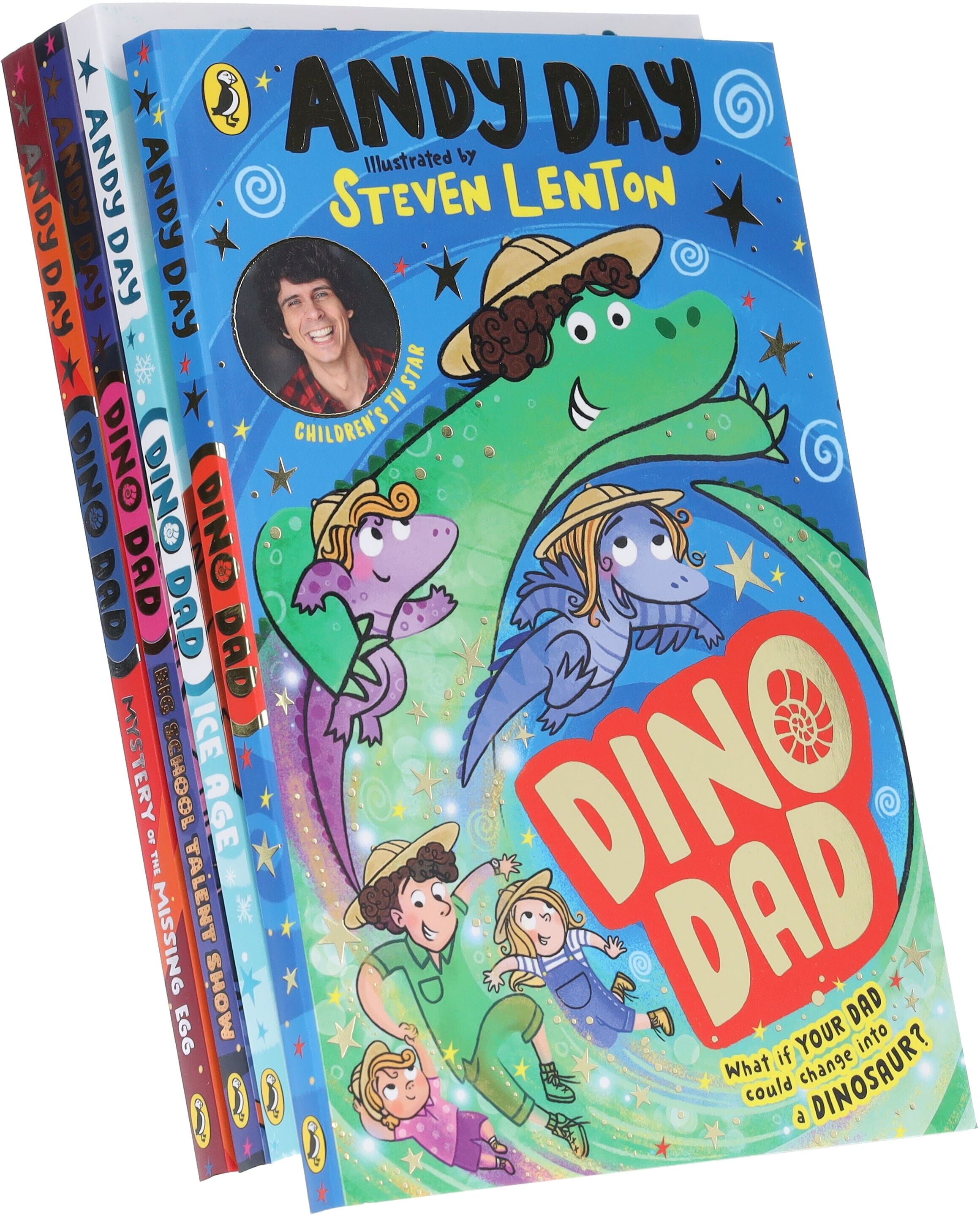 Dino Dad Series by Andy Day Illustrated 4 Books Collection Set - Ages 4-8 - Paperback Penguin Random House