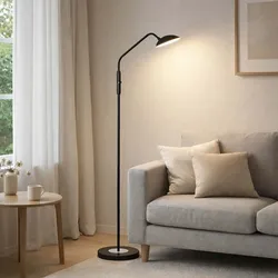 LED Stehleuchte dimmbar Wohnzimmerlampe Stehlampe Touchdimmer sandschwarz verstellbar, 7,5W 880lm warmweiß, neutralweiß, DxH 23x135 cm