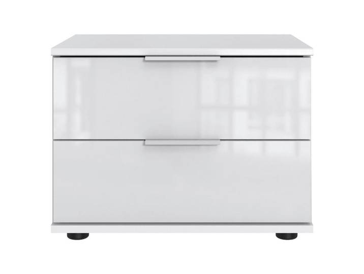 Boxxx Nachttisch, Weiss, Kunststoff, 2 Schublade(n) Schubladen, 52x40x38 cm, Made in Germany, Schlafzimmer, Nachttische