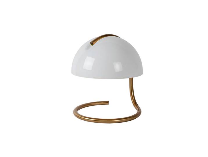 Lucide Tischleuchte Cato, Weiß, Glas, 23.5x25x23.5 cm, RoHS, Reach, Schnurschalter, Lampen & Leuchten, Innenbeleuchtung, Tischlampen, Tischlampen