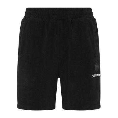 Shorts PLEIN SPORT "Jogging-Shorts", Herren, Gr. S, US-Größen, 02, schwarz, Obermaterial: 47% Polyester, 38% Viskose, 15% Elasthan, Hosen Shorts