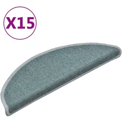 vidaXL Stufenmatten 15 Stk. 56x17x3 cm Seeblau Halbrund