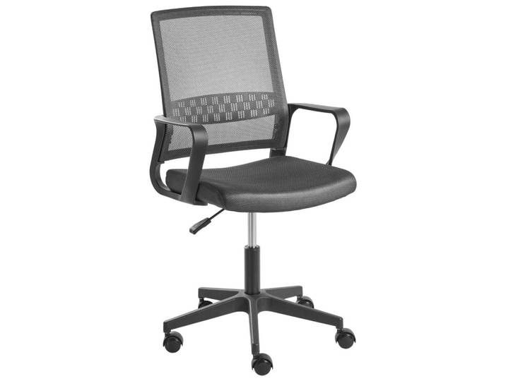 Beliani Bürostuhl Dunkelgrau Ease, 54x94x54 cm, Büromöbel, Bürostühle, Drehstühle