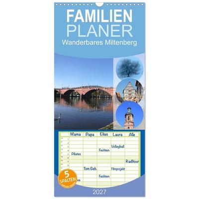 Familienplaner 2027 - Wanderbares Miltenberg mit 5 Spalten (Wandkalender, 21 x 45 cm) CALVENDO