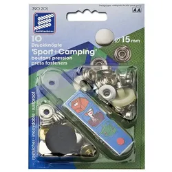 ProPlus SF_957012 Satz Druckknöpfe Stoff 15mm 10 Stück im Blister