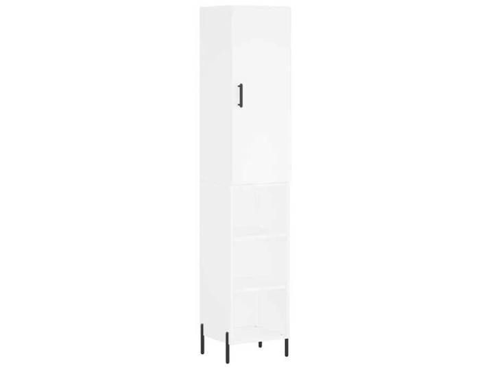 SOLO - TOP Buffet haut 1 PC - ZENCORE - Armoire Vaisselier/Buffet Salon/bureau - Blanc 34 5x34x180 cm - Bois d'ingénierie 157281