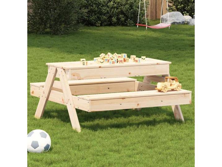 Table de pique nique avec bac à sable pour enfants pin massif