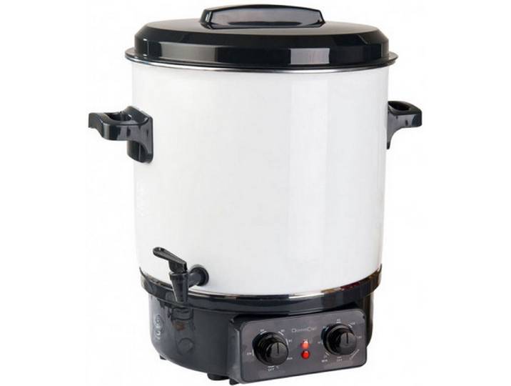 elektrische potsterilisator met kraan en timer 27l 1800w - domoclip - dom334