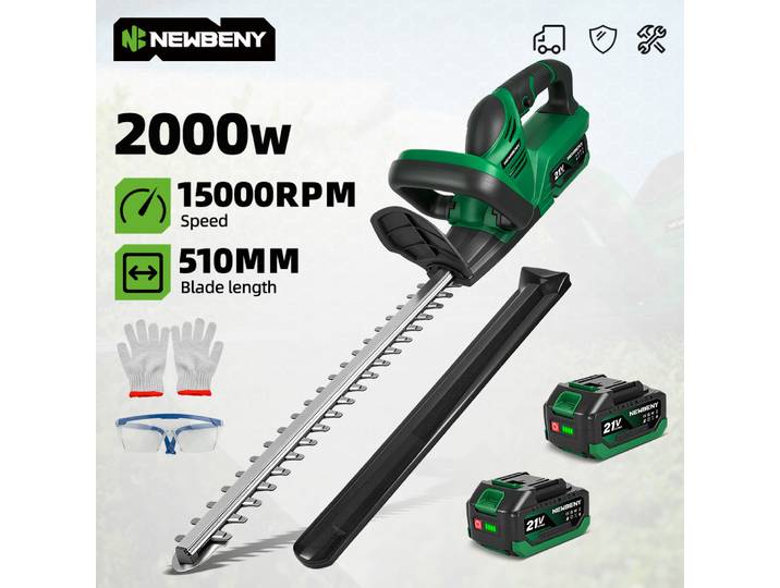 Taille-haie électrique sans fil 2000W, 15000 tr/min, scie de taille-haie, tondeuse à gazon, outil de coupe de jardin pour batterie Makita 21V