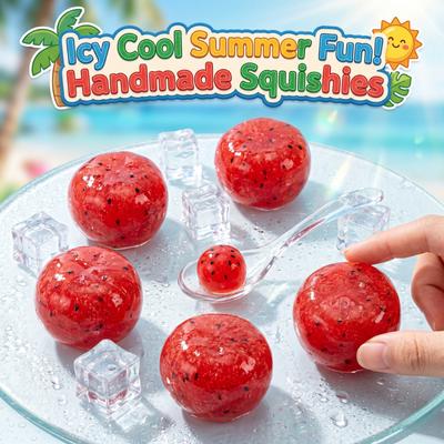 JoyToys Realistic Watermelon Squishy Toy Soft Stress Relief Toy With Slushy Feel Slow Rebound Fidget Realistic Watermelon Squishy Toy Soft Stress Relief Toy With Slushy Feel Slow Rebound Fidget