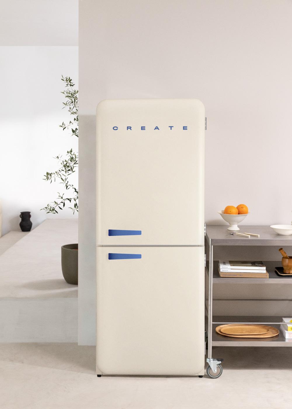 CREATE - FRIDGE RETRO COMBI 401L - Retro-Stil Kombikühlschrank