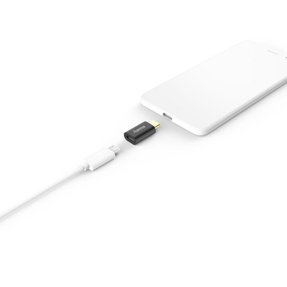 Hama Micro-USB B naar USB-C kabel, zwart