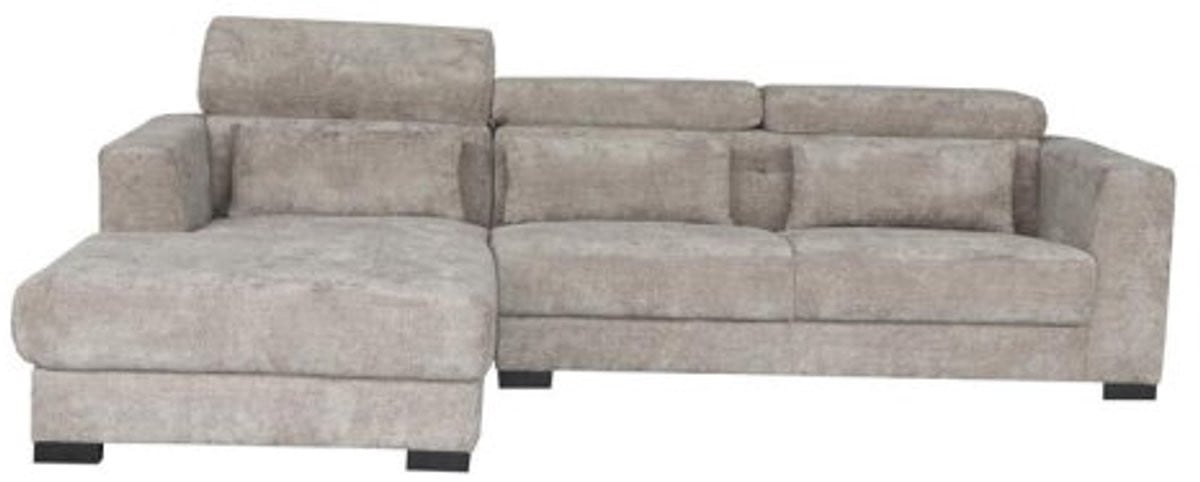 Tower Living Brighton Chaise L + 3-AR hoekbank in stof XS85 17 Taupe