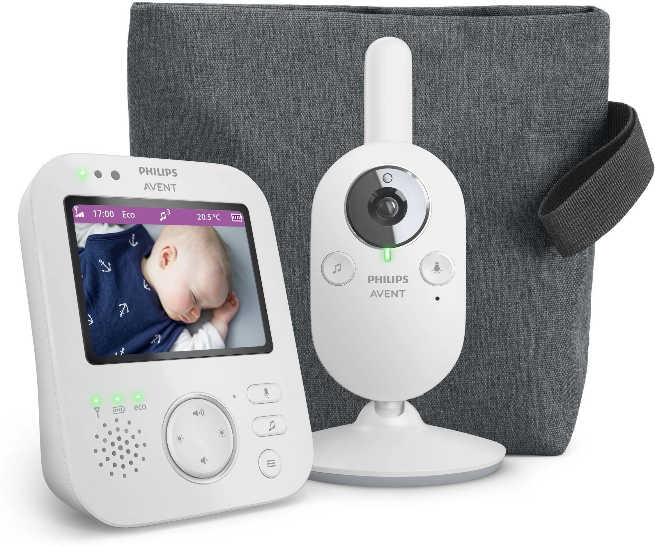 Babyphone PHILIPS AVENT "SCD892/26", Baby, weiss (weiß), Babyphones Babyphone weiß Einheitsgröße