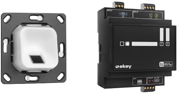ekey xLine Fingerprintset Unterputz Weiß ohne Rahmen