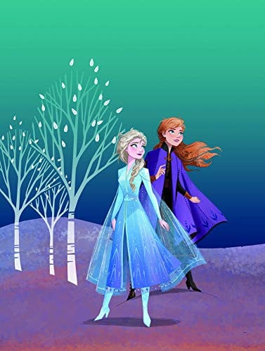 Komar Disney Frozen Sisters Muurschildering Decoratie voor de Kinderkamer B: 30 cm, H: 40 cm
