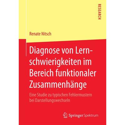 Diagnose von Lernschwierigkeiten im Bereich funktionaler Zusammenhänge, Taschenbuch von Renate Nitsch, Springer Fachmedien Wiesbaden GmbH,