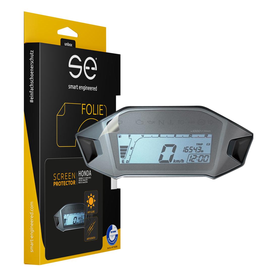 Smart Engineered se Entspiegelte 3D Tacho / Cockpit Schutzfolie (VPE 2) für Honda (SE-DCP-2-0102-0046-1-M)