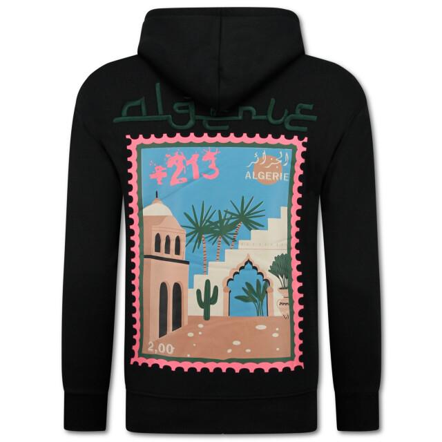 Top-Star Oversized hoodie met capuchon algerie print