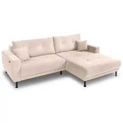 BOOOM Ecksofa mit Funktion Magic Stoff Cream
