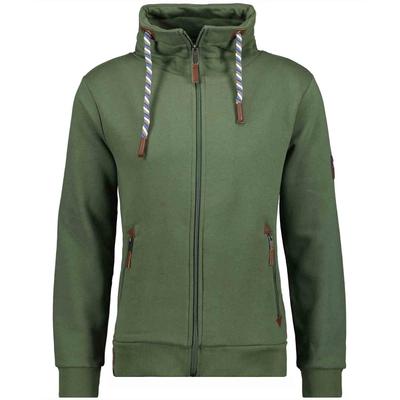 Sweatjacke RAGMAN, Herren, Gr. M (48/50), grün (dunkelgrün, 393), delete-me, regular fit, Sweatjacken Sweatjacke