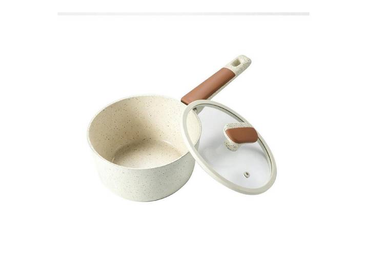 LuxusKollektion Milchtopf Milchtopf 18cm Creme Keramik Induktion Antihaft