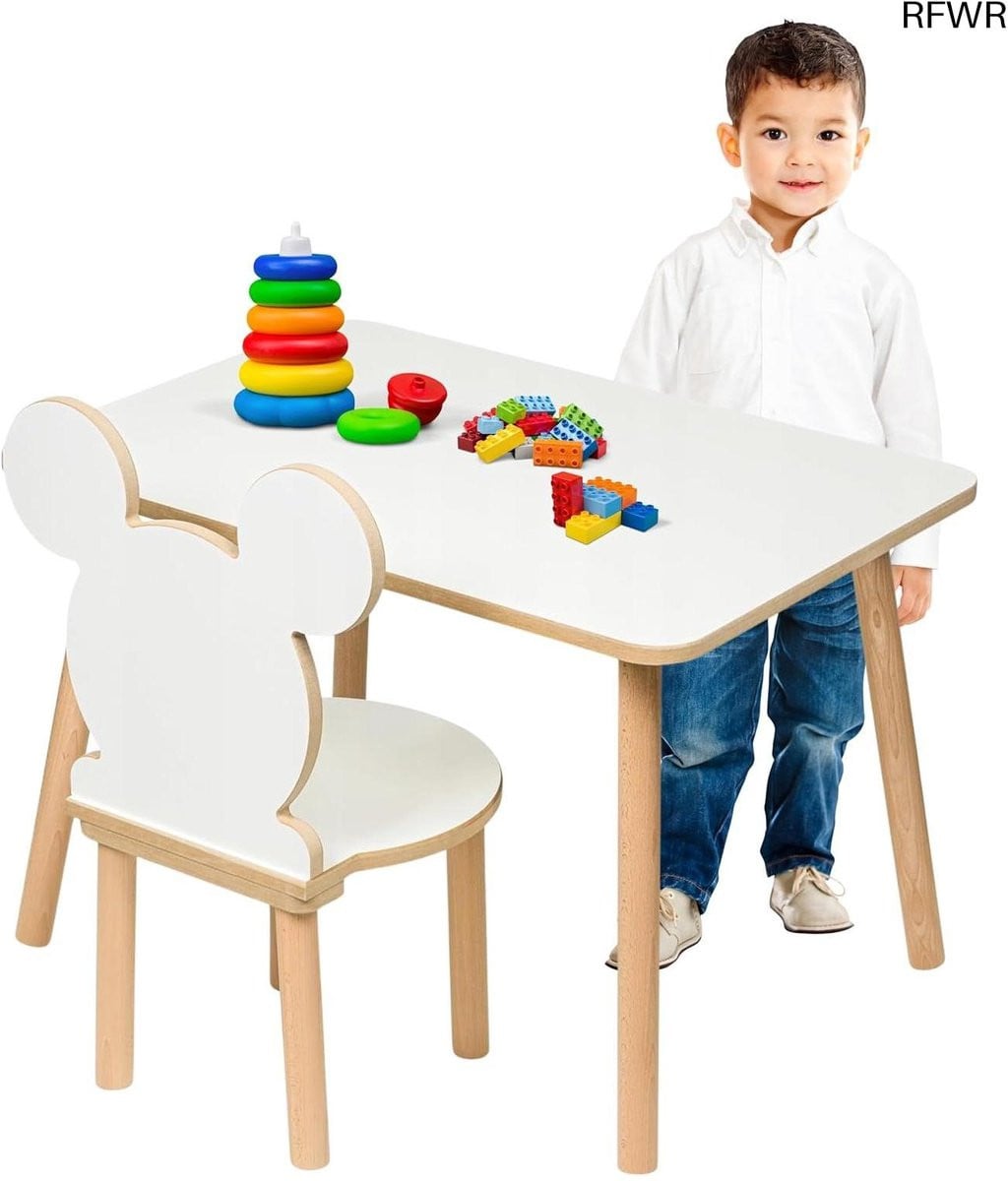 RFWR Kindertafel en Stoelset voor Kinderen