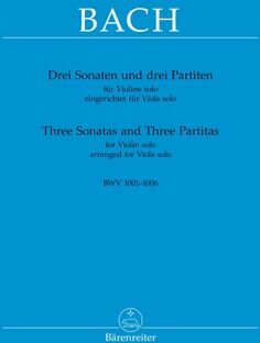 Bärenreiter Bach Sonaten Partiten Viola