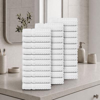 Home Weavers Inc Home Weavers Willow Collection 630GSM Cotton Zero Twist Super Absorbent Wash Cloth - 13x13