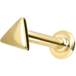 14 Karat Gold Labret mit Innengewinde DREIECK