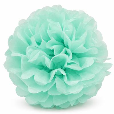 Creativery 1 Pompon 50cm XXL Seidenpapier Pompoms Papierblumen Hängedeko Partydeko Mint