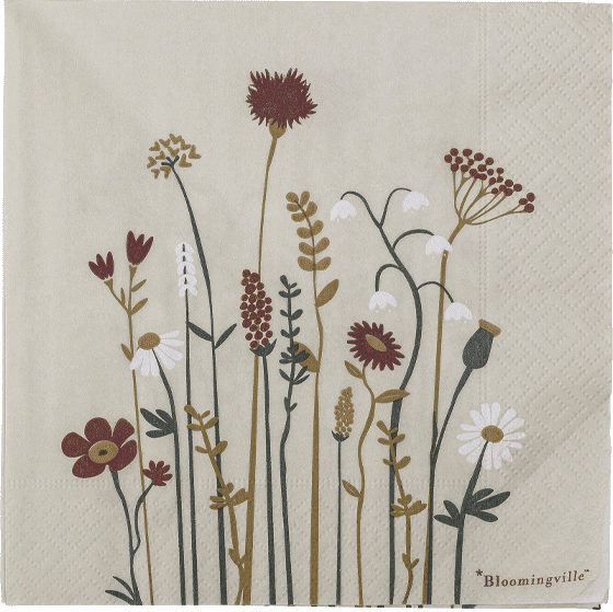 Bloomingville Paige Serviet 33x33 Cm, 20 Stk I Fsc Certificeret Papir