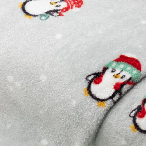 Wellness-Fleece "Pinguin", grau-color