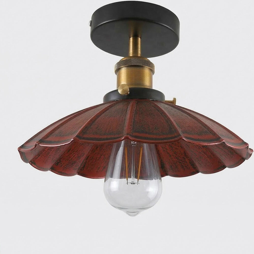 Rio Semi Flush Mount Rustic Red 6cm H X 22cm W X 22cm D