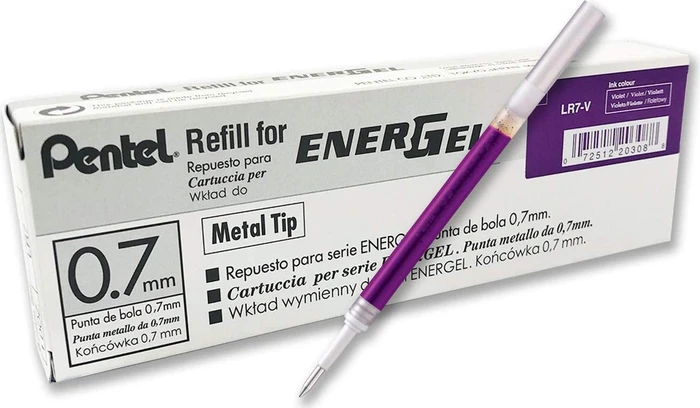 Pentel 12 EnerGel LR7 Gelschreiberminen lila