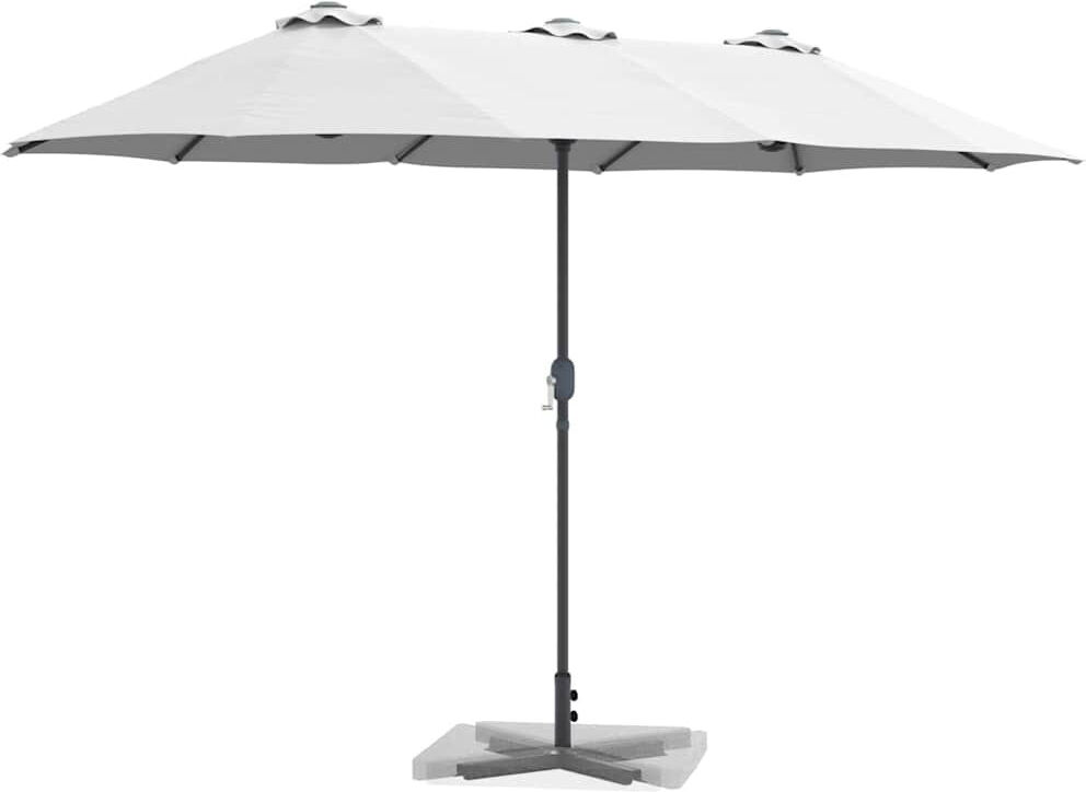Latitude Run Garden Parasol Polyester and Aluminium Outdoor Shade UV Sun Protection Sand 239cm H X 197cm W X 197cm D